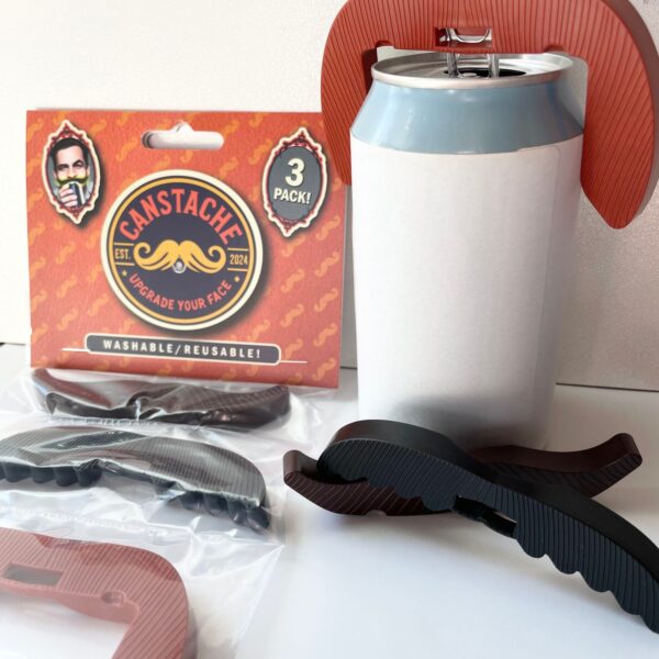 Canstache 3-Pack Party Props for Cans